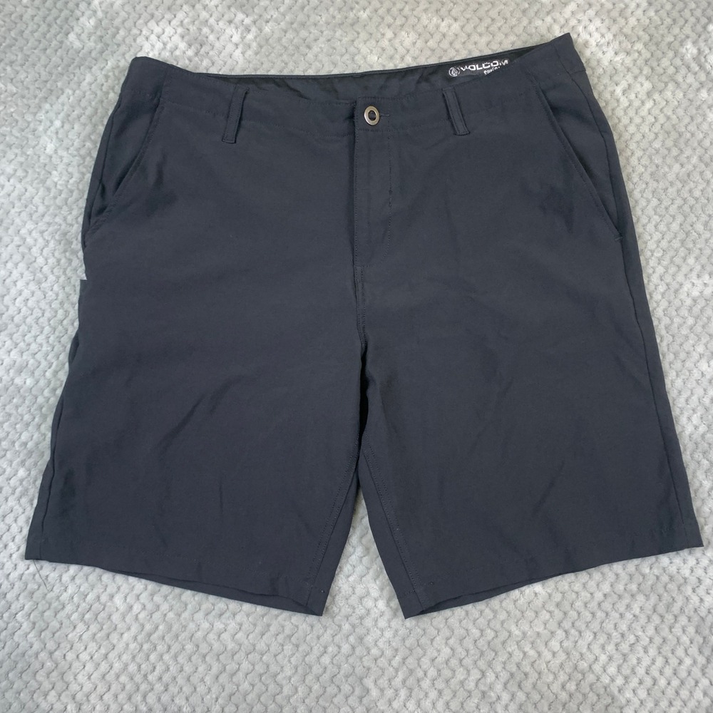 Volcom Surf & Turf Hybrid Shorts Mens 38 Black 4-Way Stretch Boardshorts
